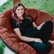 Classic Accessories Montlake Water-Resistant 50" Papasan Cushion, Heather Henna 60-539-046601-EC - alternate 3